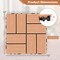 Costway 18/36 PCS Interlocking Deck Tiles 12" x 12" Waterproof All Weather Flooring Covering Brown